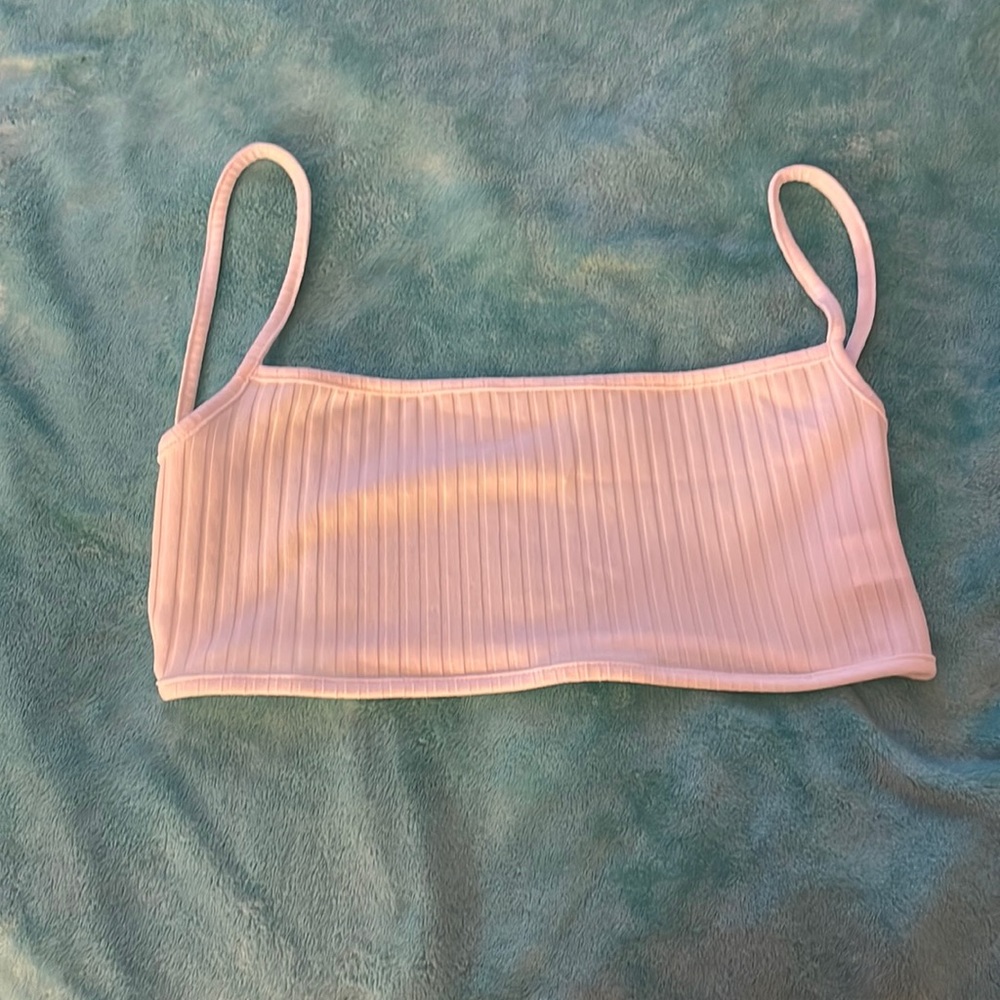 Pretty little thing white open back crop top